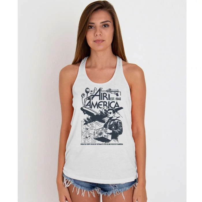 Air America Est1946 Women's Knotted Racerback Tank