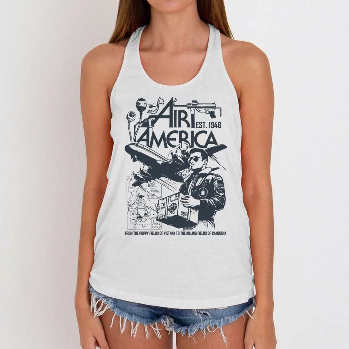 Air America Est1946 Women's Knotted Racerback Tank