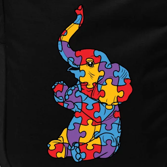 Autism Awareness Elephant Puzzle Pieces Impact Tech Backpack