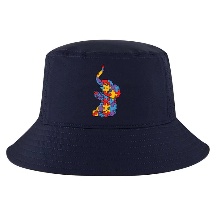 Autism Awareness Elephant Puzzle Pieces Cool Comfort Performance Bucket Hat