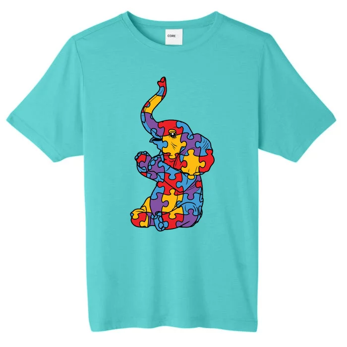 Autism Awareness Elephant Puzzle Pieces ChromaSoft Performance T-Shirt