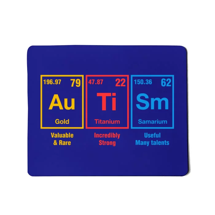 Autism Awareness Elets Periodic Table Asd Gift Mousepad