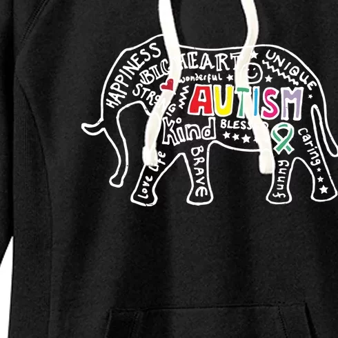 Autism Awareness Elephant Pride Women's Fleece Hoodie