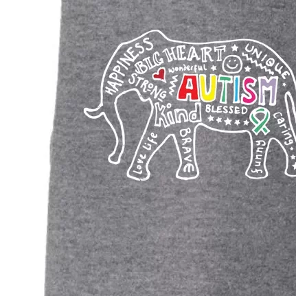 Autism Awareness Elephant Pride Doggie 3-End Fleece Hoodie