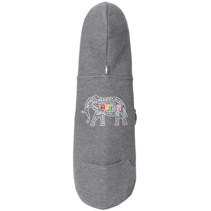 Autism Awareness Elephant Pride Doggie 3-End Fleece Hoodie