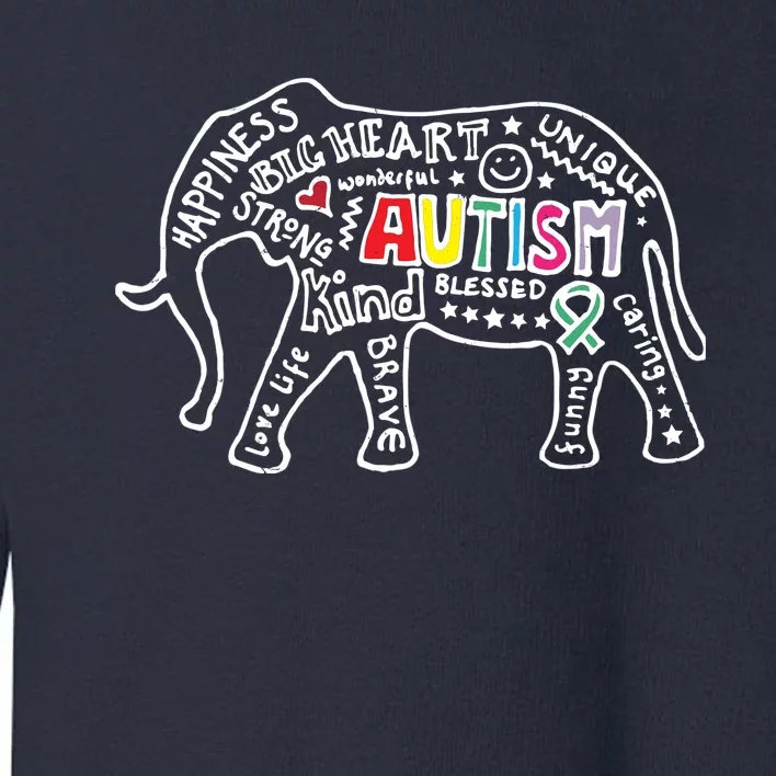 Autism Awareness Elephant Pride Toddler Sweatshirt