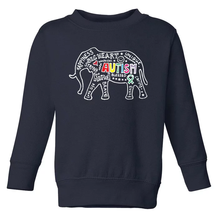 Autism Awareness Elephant Pride Toddler Sweatshirt