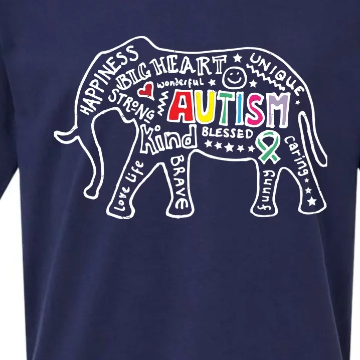 Autism Awareness Elephant Pride Sueded Cloud Jersey T-Shirt