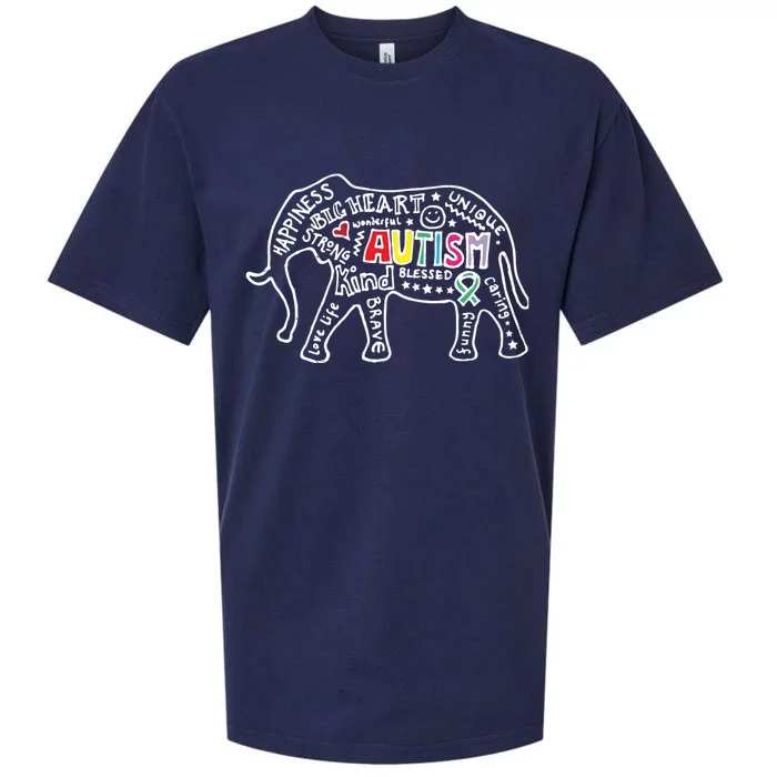 Autism Awareness Elephant Pride Sueded Cloud Jersey T-Shirt