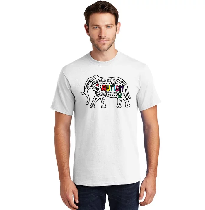 Autism Awareness Elephant Pride Tall T-Shirt