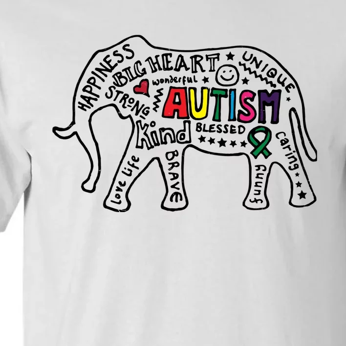 Autism Awareness Elephant Pride Tall T-Shirt