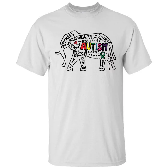 Autism Awareness Elephant Pride Tall T-Shirt