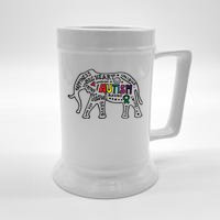 Autism Awareness Elephant Pride Beer Stein