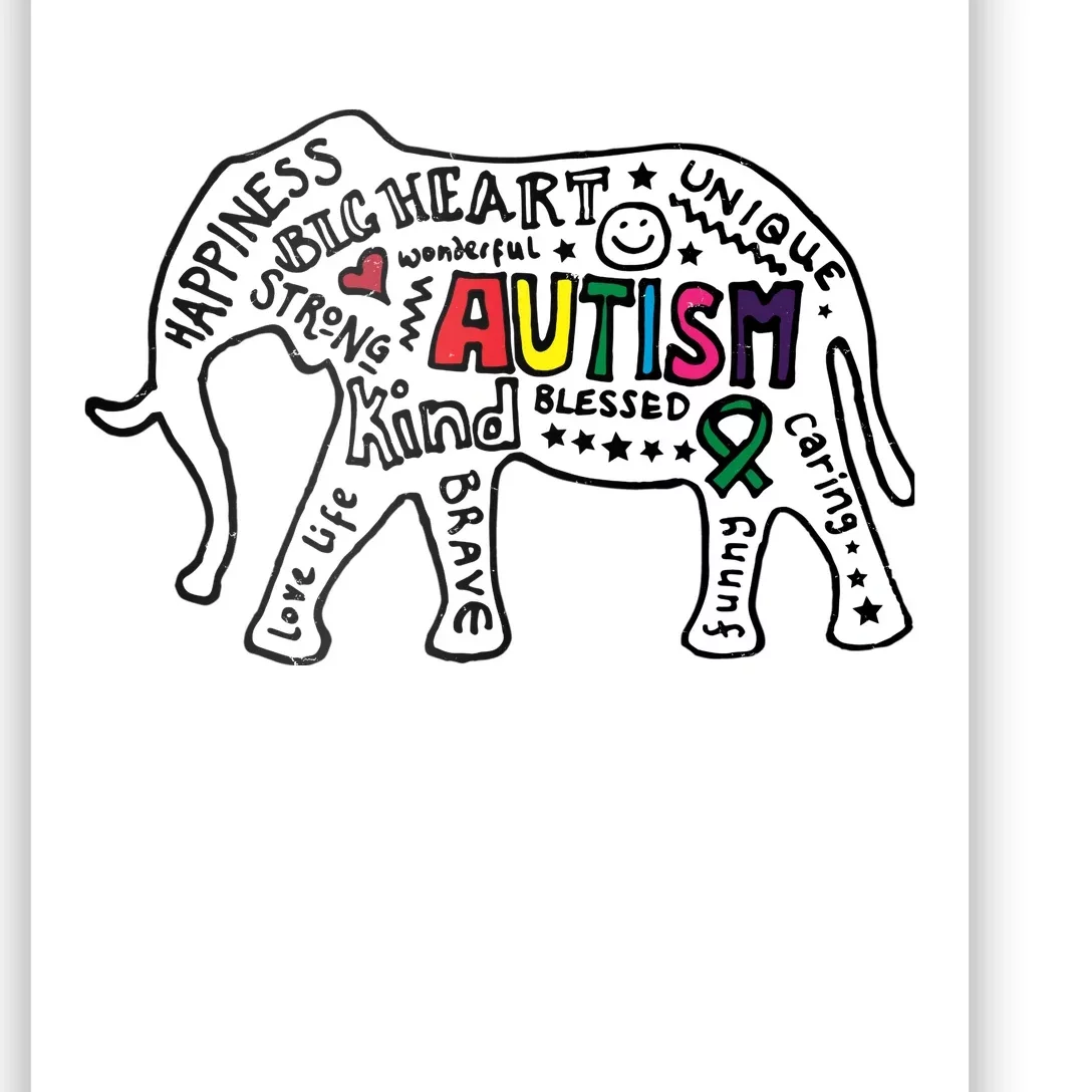 Autism Awareness Elephant Pride Poster