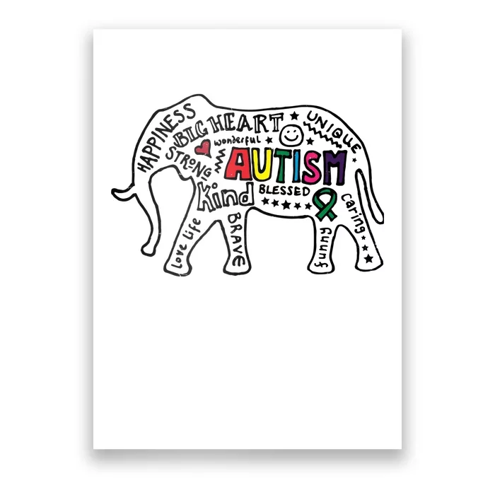 Autism Awareness Elephant Pride Poster