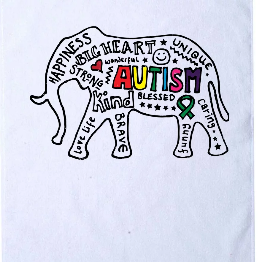 Autism Awareness Elephant Pride Platinum Collection Golf Towel