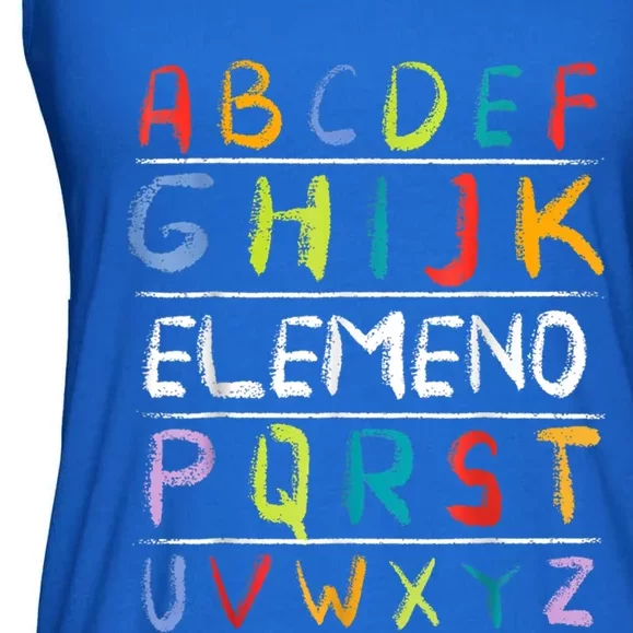 Alphabet Abcs Eleo Back To School Teacher Student Gift Ladies Essential Flowy Tank