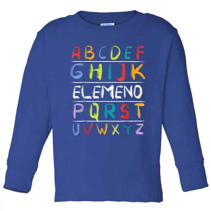 Alphabet Abcs Eleo Back To School Teacher Student Gift Toddler Long Sleeve Shirt