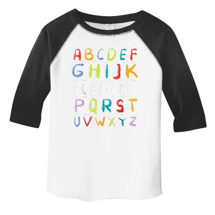 Alphabet Abcs Eleo Back To School Teacher Student Gift Toddler Fine Jersey T-Shirt