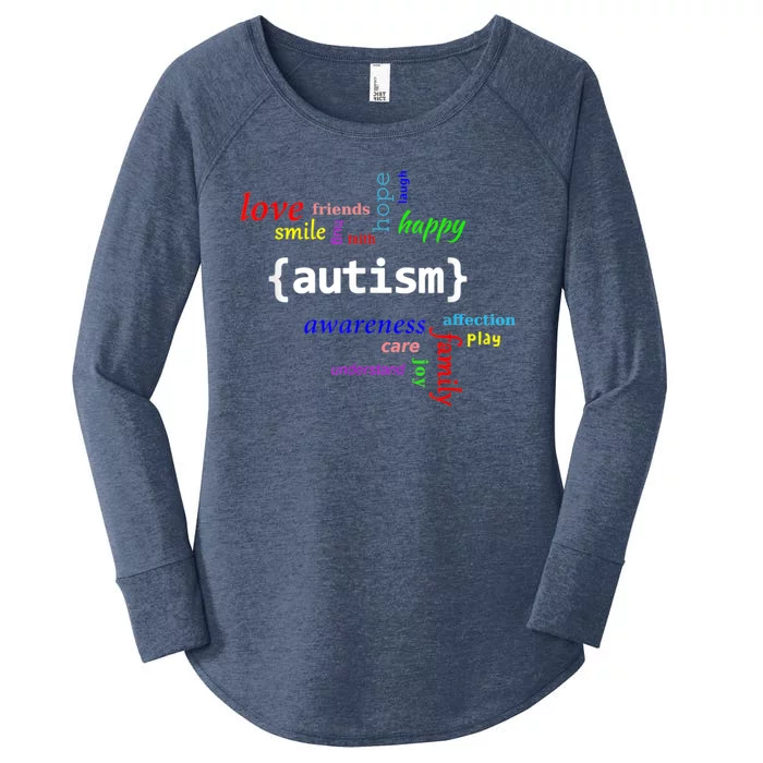 Autism Awareness Educate Women's Perfect Tri Tunic Long Sleeve Shirt