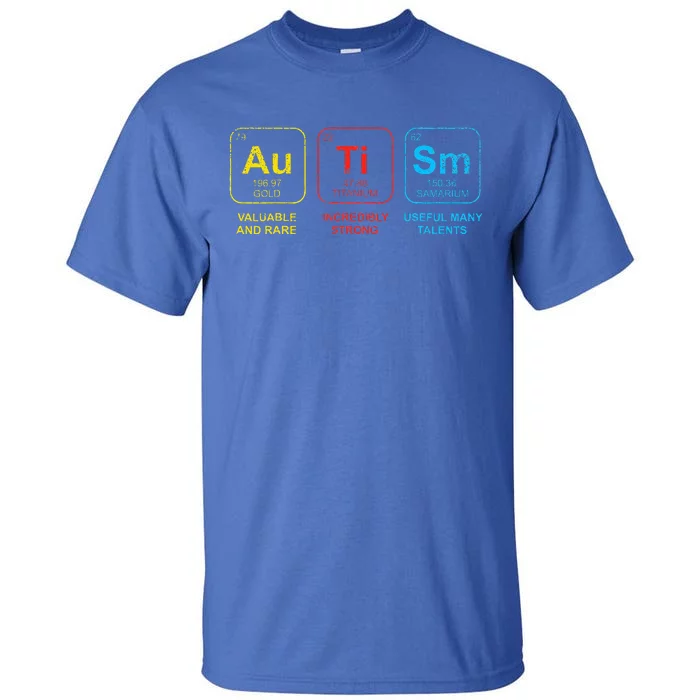 Autism Awareness Elements Periodic Table ASD Tall T-Shirt