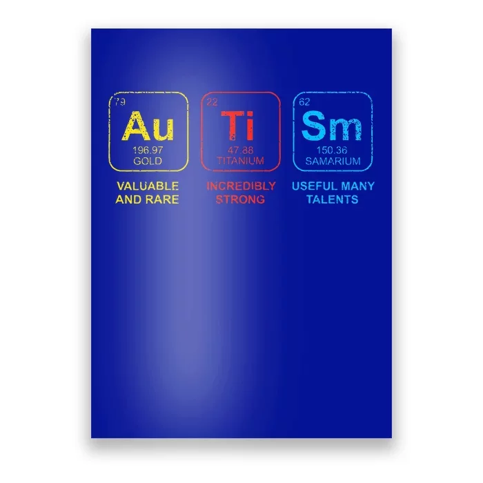 Autism Awareness Elements Periodic Table ASD Poster