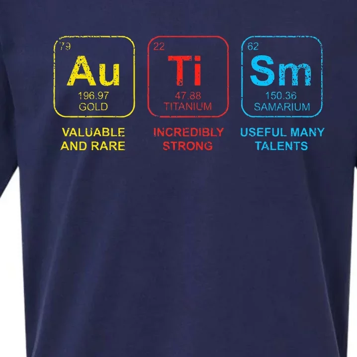 Autism Awareness Elements Periodic Table ASD Sueded Cloud Jersey T-Shirt