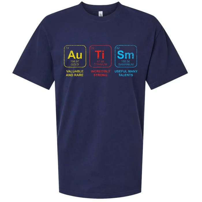 Autism Awareness Elements Periodic Table ASD Sueded Cloud Jersey T-Shirt