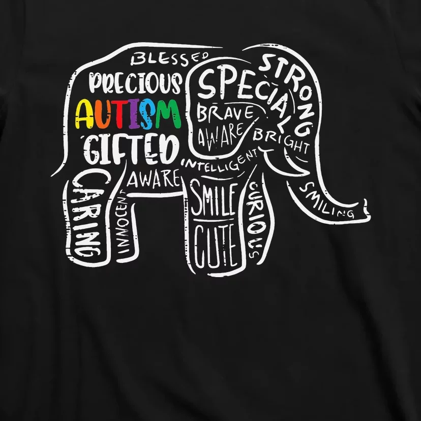 Autism Awareness Elephant Acceptance Autistic T-Shirt