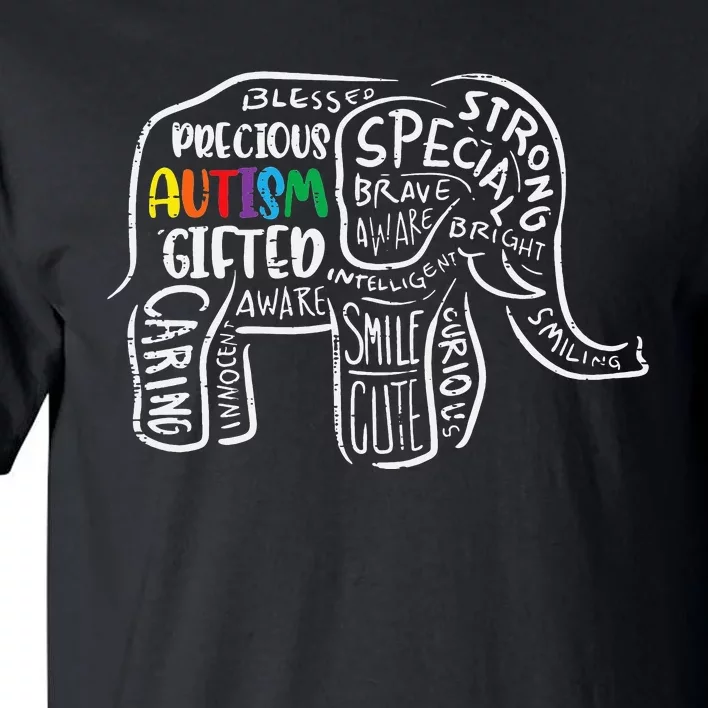 Autism Awareness Elephant Acceptance Autistic Tall T-Shirt