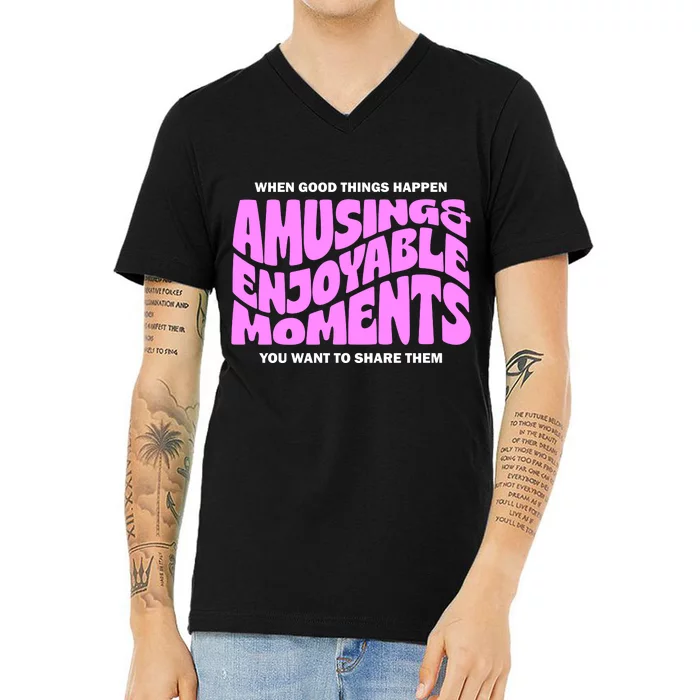 Amusing And Enjoyable Moments V-Neck T-Shirt