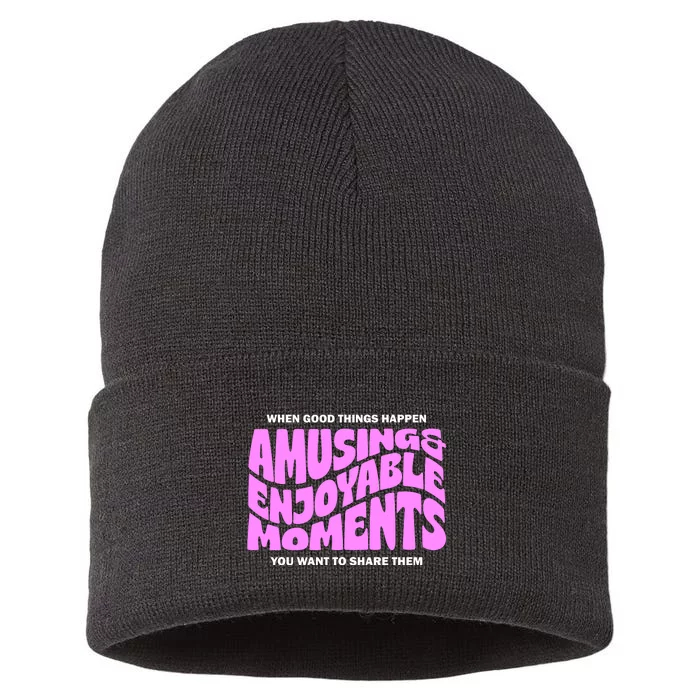 Amusing And Enjoyable Moments Sustainable Knit Beanie