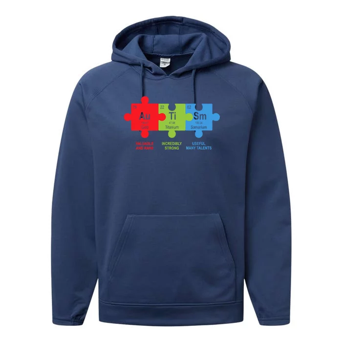 Autism Awareness Elements Periodic Table ASD Performance Fleece Hoodie