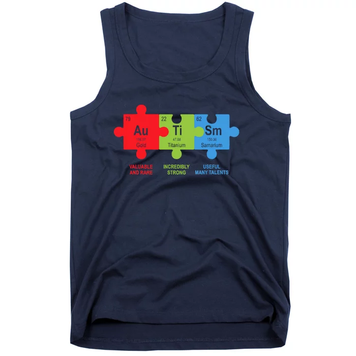 Autism Awareness Elements Periodic Table ASD Tank Top