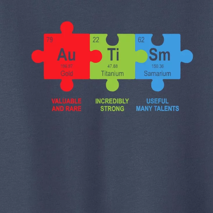 Autism Awareness Elements Periodic Table ASD Toddler T-Shirt