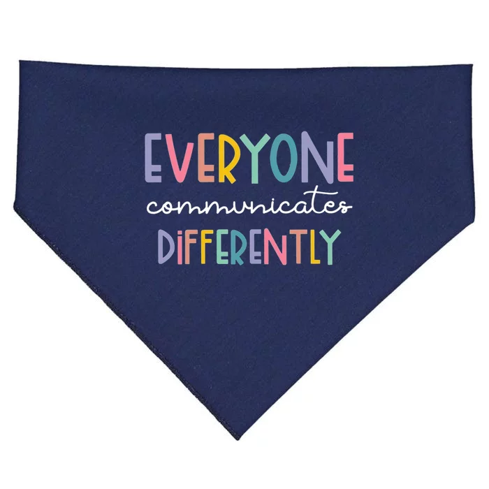 Autism Awareness Everyone Communicates Differently USA-Made Doggie Bandana