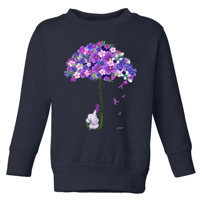 Alzheimer Awareness Elephant I Will Remember For You Supporter Alzheimer Toddler Sweatshirt