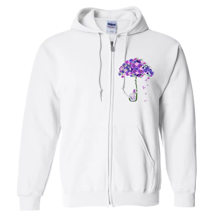 Alzheimer Awareness Elephant I Will Remember For You Supporter Alzheimer Full Zip Hoodie