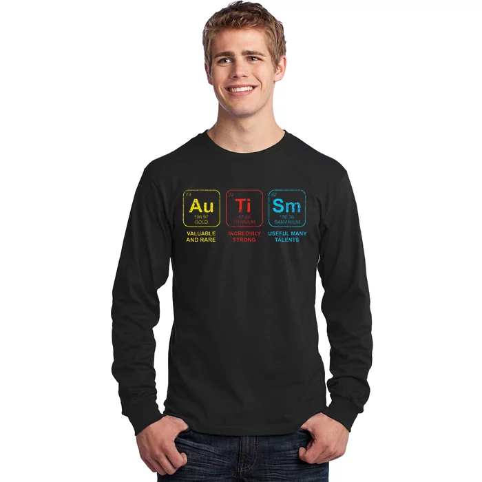 Autism Awareness Elements Periodic Table ASD Long Sleeve Shirt