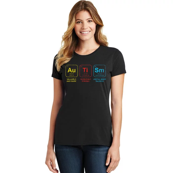 Autism Awareness Elements Periodic Table ASD Women's T-Shirt