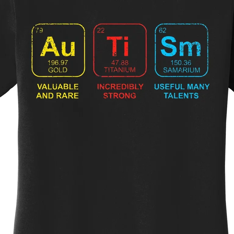 Autism Awareness Elements Periodic Table ASD Women's T-Shirt