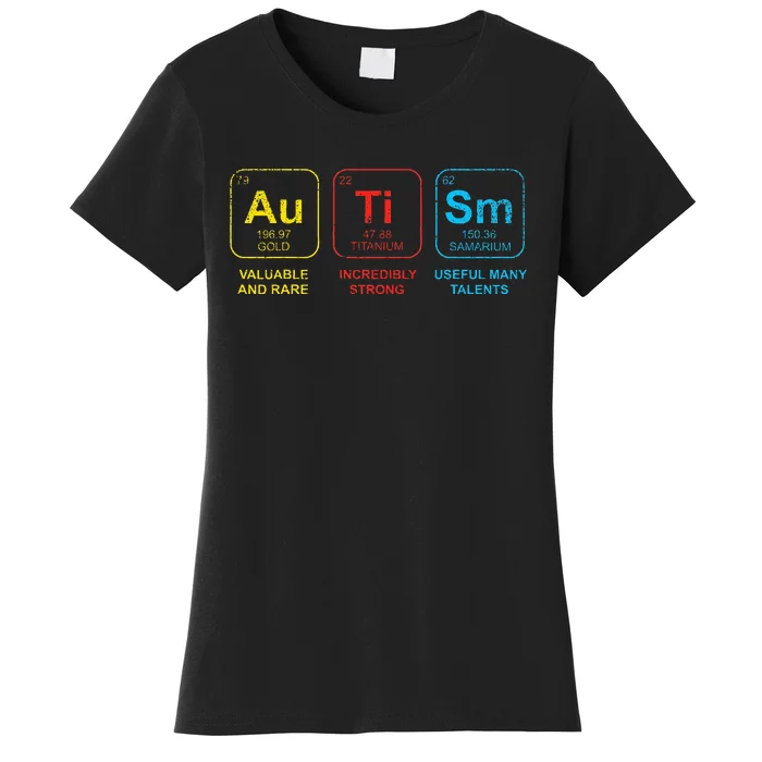 Autism Awareness Elements Periodic Table ASD Women's T-Shirt