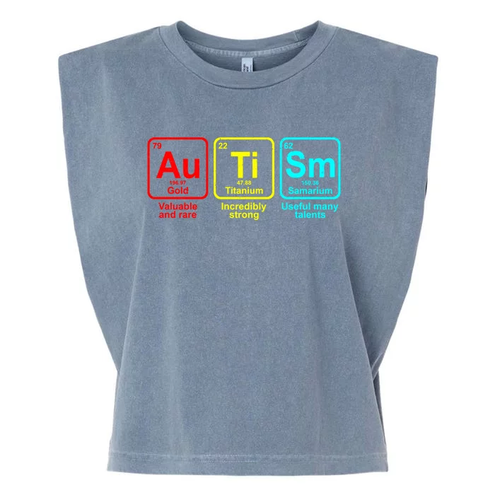 Autism Awareness Elets Periodic Table Funny Gift Garment-Dyed Women's Muscle Tee