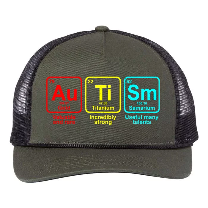 Autism Awareness Elets Periodic Table Funny Gift Retro Rope Trucker Hat Cap