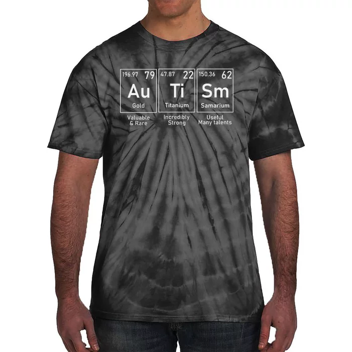 Autism Awareness Elements Graphic Tie-Dye T-Shirt