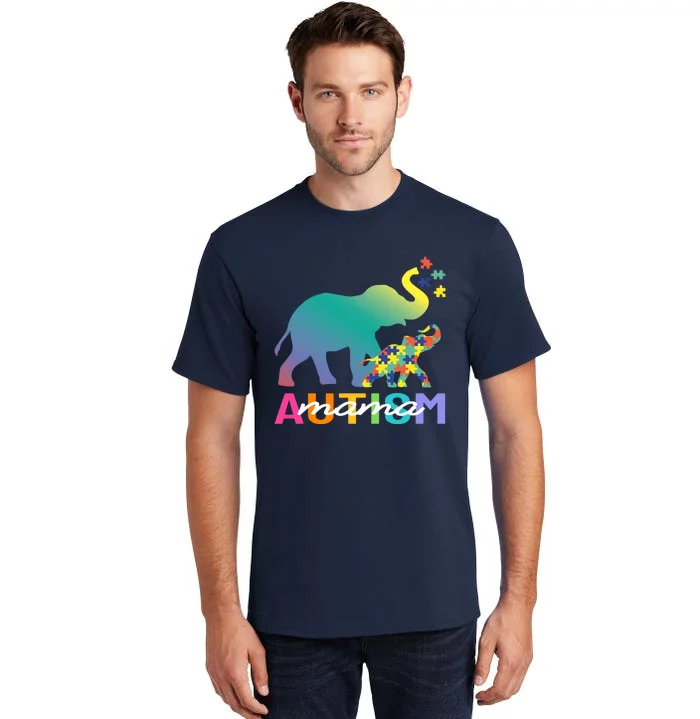 Autism Awareness Elephant Autism Mom Gift Tall T-Shirt