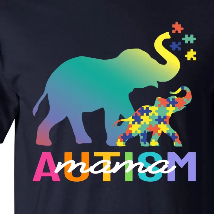 Autism Awareness Elephant Autism Mom Gift Tall T-Shirt