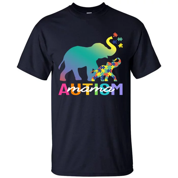 Autism Awareness Elephant Autism Mom Gift Tall T-Shirt