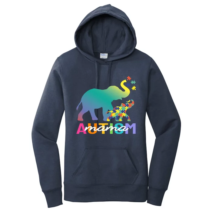 Autism Awareness Elephant Autism Mom Gift Women's Pullover Hoodie