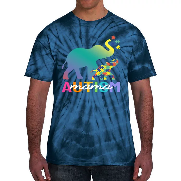 Autism Awareness Elephant Autism Mom Gift Tie-Dye T-Shirt